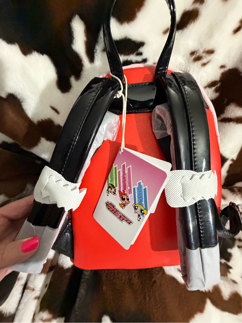 Loungefly Red & Black Powerpuff Girls Logo Bag - Picture 6 of 7